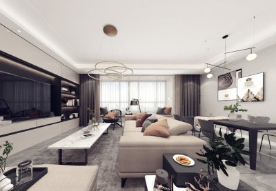 三千邑98平現(xiàn)代裝修