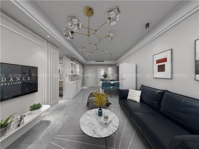 水韻花都89平現代裝修