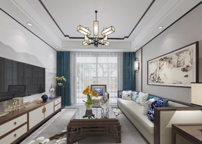 雍和苑113平中式裝修