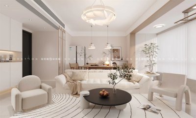 蔚藍(lán)四季98平簡約