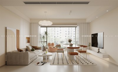 理想城96平奶油風